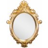 Zlaté Oválne Zrkadlo na Stenu
