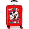 JOUMMABAGS Cestovný kufor ABS Mickey Circle red ABS plast, 55x38x20 cm, 34 l