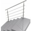 Nerezové zábradlie na schody, 1500x900mm, VS, L