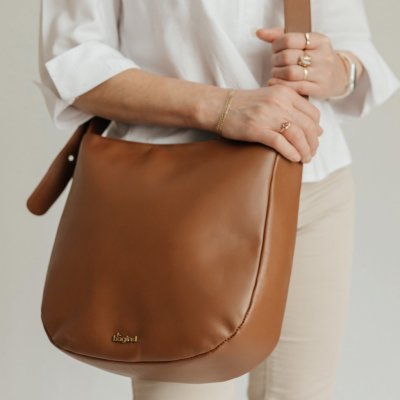 Bagind Loona dámská elegantní kožená kabelka hnedá ručná výroba