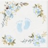 Airlaid servítky Baby Feet light blue 40x40cm