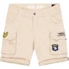 Alpha Industries Crew Short Patch Vintage White pánske šortky Farba: béžová, Veľkosť: 36