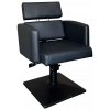 Kadernícke kreslo KVERT BLACK - zamatová čierna - Druhá akosť!