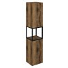 Sapho SKARA skrinka 35x171x32cm, 2x dvierka, ľavá/pravá, čierna mat/dub Collingwood CG010-1919