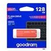 Goodram USB flash disk, USB 3.0, 128GB, UME3, oranžový, UME3-1280O0R11, USB A, s krytkou