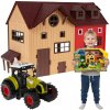 Sada farmy s príslušenstvom traktor zvieratá stodola farmár 13 prvkov