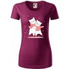 Mačky vo svetri - Dámske tričko z organickej bavlny Origin (GOTS) - 2XL ( Fuchsiová )