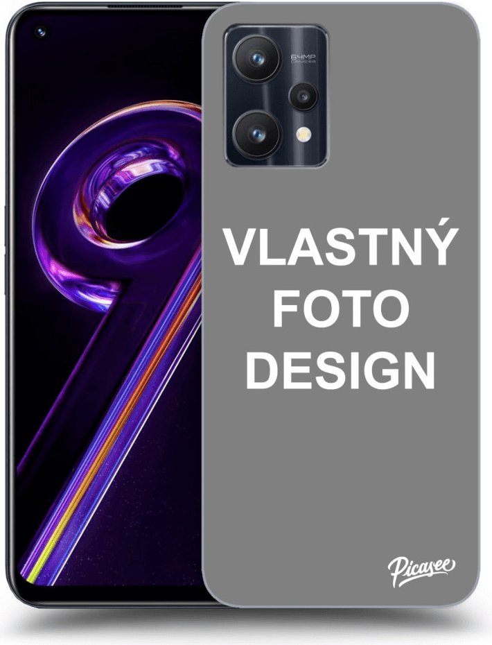 Púzdro Picasee silikónové Realme 9 Pro 5G - Vlastný design/motiv čiré
