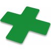 Podlahové značenie tvar kríž 150mm x 150mm zelený (sada 10 ks)