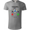 Volejbal volá - Tričko z organickej bavlny - L ( Starostrieborná )