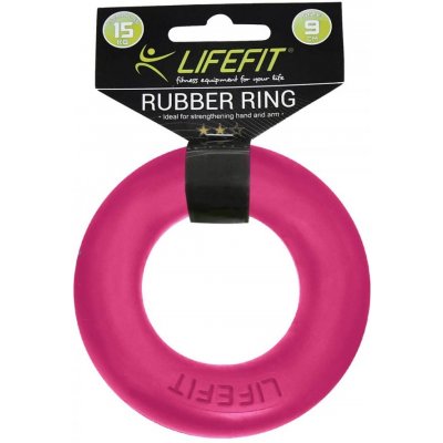 Posilovač prstů LIFEFIT® RUBBER RING růžový