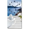 Nástenné hodiny tiché Santorini Grécko 30x60 cm