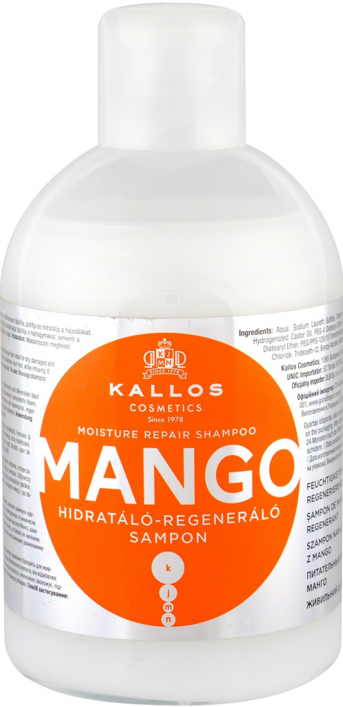 Kallos Mango šampón na vlasy objemový 1000 ml