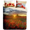 Gipetex 3D Bavlnené obliečky Papaveri 220 × 200, 70 × 90 cm (2 ks)