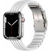 eses Silikónový remienok pre Apple Watch s kovovou sponou - Biely 42mm, 44mm, 45mm, 49mm