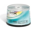 Médium na napaľovanie TDK CD-R 700MB 52x, 50ks