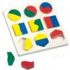 Bino Dřevěné puzzle geometrické tvary