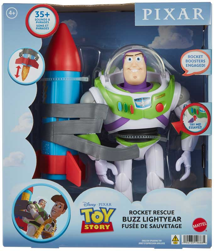 Mattel Pixar Toy Story interaktivní Buzz Lightyear s raketou