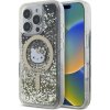 HelloKitty Pouzdro Hello Kitty HKHMP16XLGDIK pro iPhone 16 Pro Max 6.9 černo-zlaté/černo-zlaté s magnetickým uzávěrem Liquid Glitter Fever MagSafe