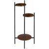ModernHome ME-ATS11 Stojan na kvety 80 cm, 3 police, tmavé drevo