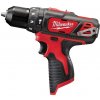 MILWAUKEE 4933441950 M12 BPD-0 M12™ KOMPAKTNÝ VŔTACÍ SKRUTKOVAČ S PRÍKLEPOM