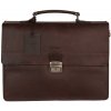 Kožená bočná taška Burkely Dean Vintage tmavohnedá, aktovka