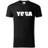 Yoga nápis - Tričko z organickej bavlny - S ( Čierna )