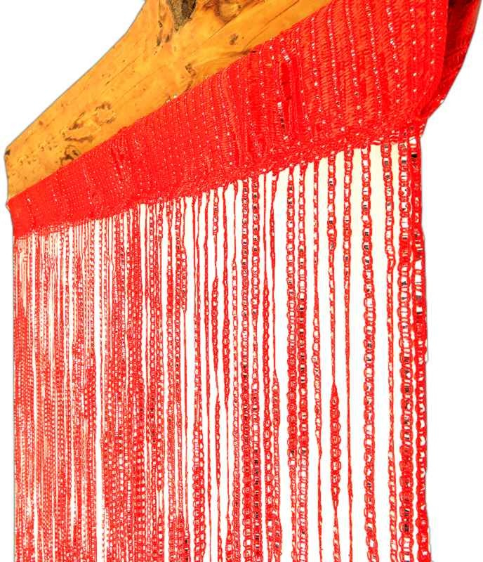 Šnúrková záclona Curtain 100x200 cm červená