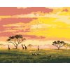 ZUTY Maľovanie podľa čísel - ŽIRAFY A ZEBRY Rámovanie: bez rámu a bez vypnutia plátna, Rozmer: 80x100 cm