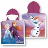 FARO Pončo Ľadové Kráľovstvo Anna Elsa Olaf Bavlna - Froté, 55/110 cm