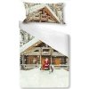 Gipetex Natural Dream 3D talianská obliečka 100% bavlna Santa - 140x220 / 70x90 cm