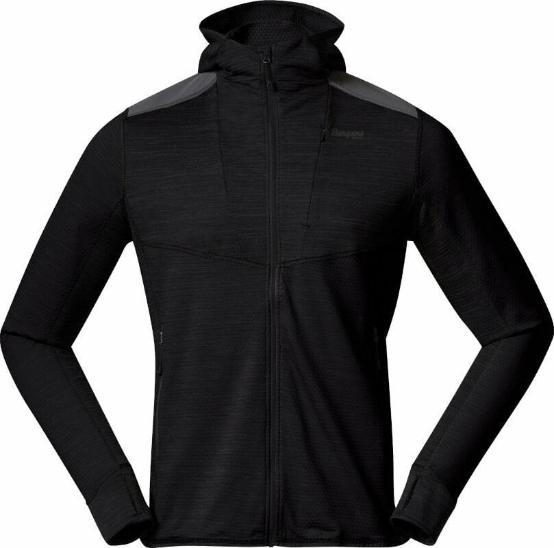 Bergans Outdoorová mikina Rabot Active Mid Hood Jacket Black