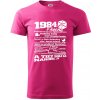 1984 v kocke - Klasické pánske tričko vyššej gramáže - XS ( Purpurová )