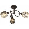 Stropné Svietidlo Indiana 54357-3B krištáľ E14 GLOBO Čierny