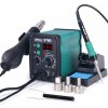 Teplovzdušná spájkovacia stanica + mikrospájka Yihua 878D (700W 100-450 ° C)