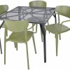 ROJAPLAST Set záhradného nábytku ZWMT-90 záhradný stôl 1 + 4 záhradné stoličky MARE ARMCHAIR