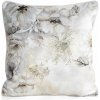 Zamatová obliečka na vankúš LUIZA s potlačou 45x45 cm - svetlosivá