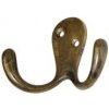 mosadzný vešiak Mena M, mosadz antik staromosadz