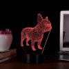 Beling 3D lampa, Francúzsky bull dog, 7 farebná S402