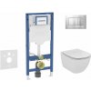 Geberit Duofix Set predstenovej inštalácie, klozetu Tesi a dosky softclose, tlačidlo Sigma30, matný chróm/chróm SANI11CD2138