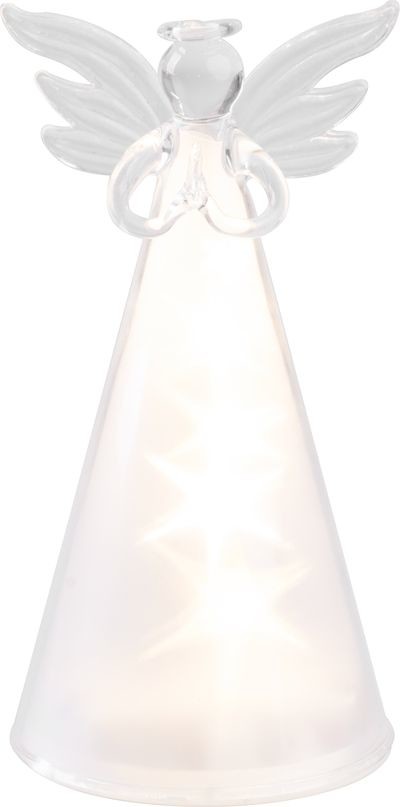 Dekorácia MagicHome Vianoce anjel LED sklenený 3xAAA 7x15 cm