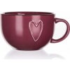 Banquet Hrnček keramický jumbo HEART bordový 730 ml