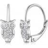 Sofia strieborné náušnice sovy COEZB113953