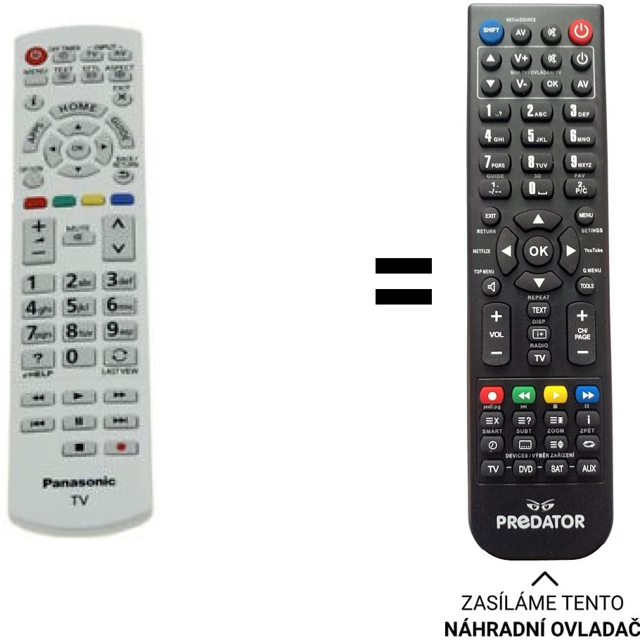 Diaľkový ovládač Predátor Panasonic N2QAYB000840