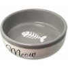 Miska Magic Cat keramická biela/sivá Meow 13,4x4cm 170ml