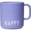 Hrnček s uškom Favourite Happy fialový