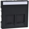Kryt zásuvky dát. 2xRJ45 S-One Actassi antracit Merten SysM (Schneider)