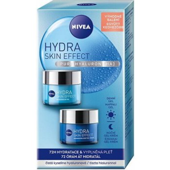 Nivea Hydra Skin Effect osviežujúci gélový krém na deň 50 ml + Hydra Skin Effect hydratačný gél krém na noc 50 ml darčeková sada