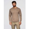 Pánska mikina kávovej farby bez kapucne V3 OM-SSNZ-0243 - XXL