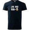 Je mi 60 pivo - Tričko extra veľké (5-8XL) - 5XL ( Tmavomodrá (veľmi tmavá - skoro čierna) )